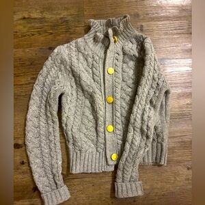 Jcrew Button down Grey Sweater - Size XS - Gold buttons